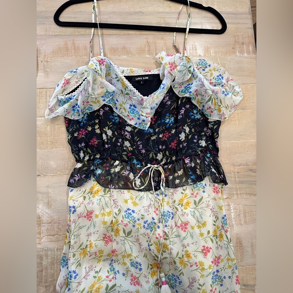 LOVE SAM tiered midi floral dress tassel - Picture 6 of 16